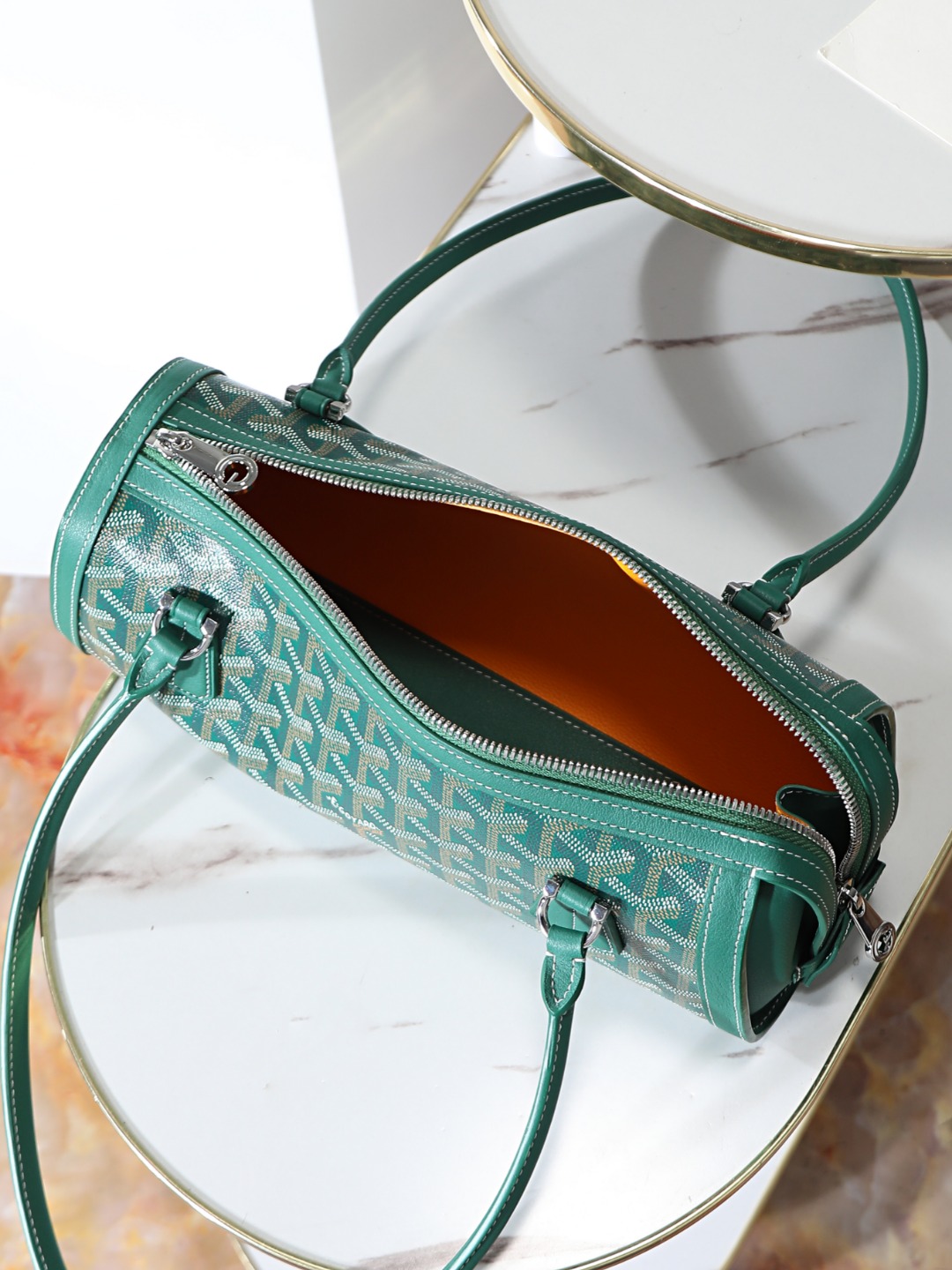 GOYARD 戈雅法棍 Bonbonniere (Canvas and Leather) — Baguette Bag-F0-BONBONPMLTY