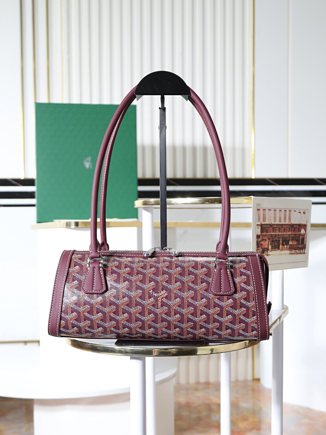 GOYARD 戈雅法棍 Bonbonniere (Canvas and Leather) — Baguette Bag-F0-BONBONPMLTY