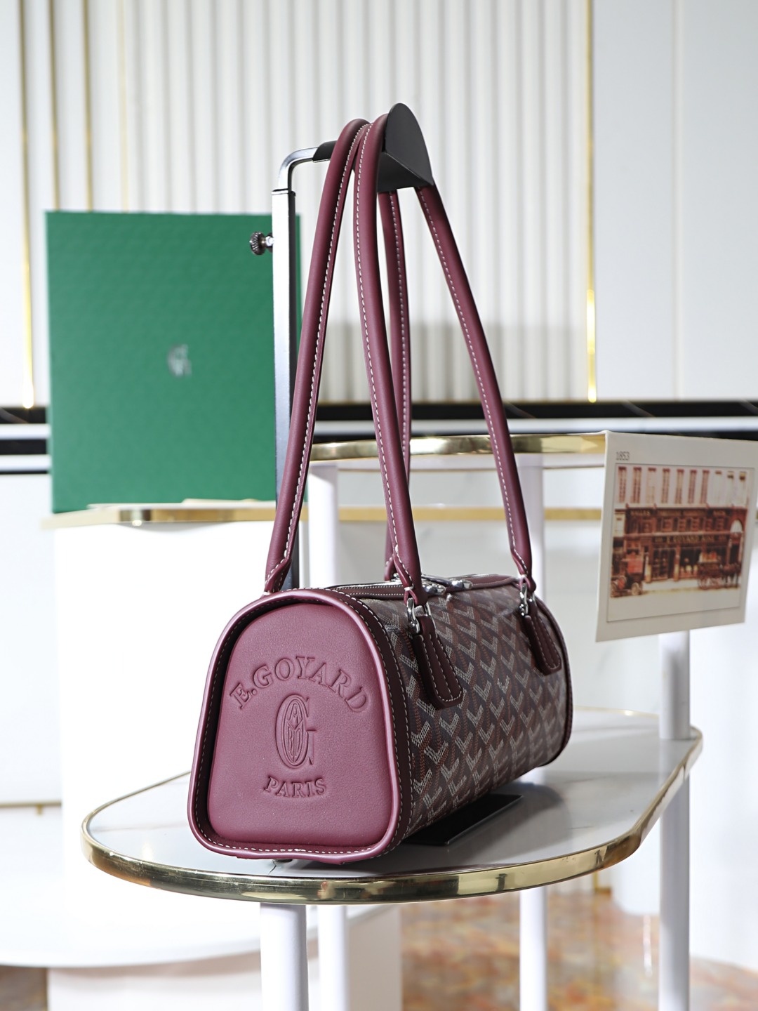 GOYARD 戈雅法棍 Bonbonniere (Canvas and Leather) — Baguette Bag-F0-BONBONPMLTY
