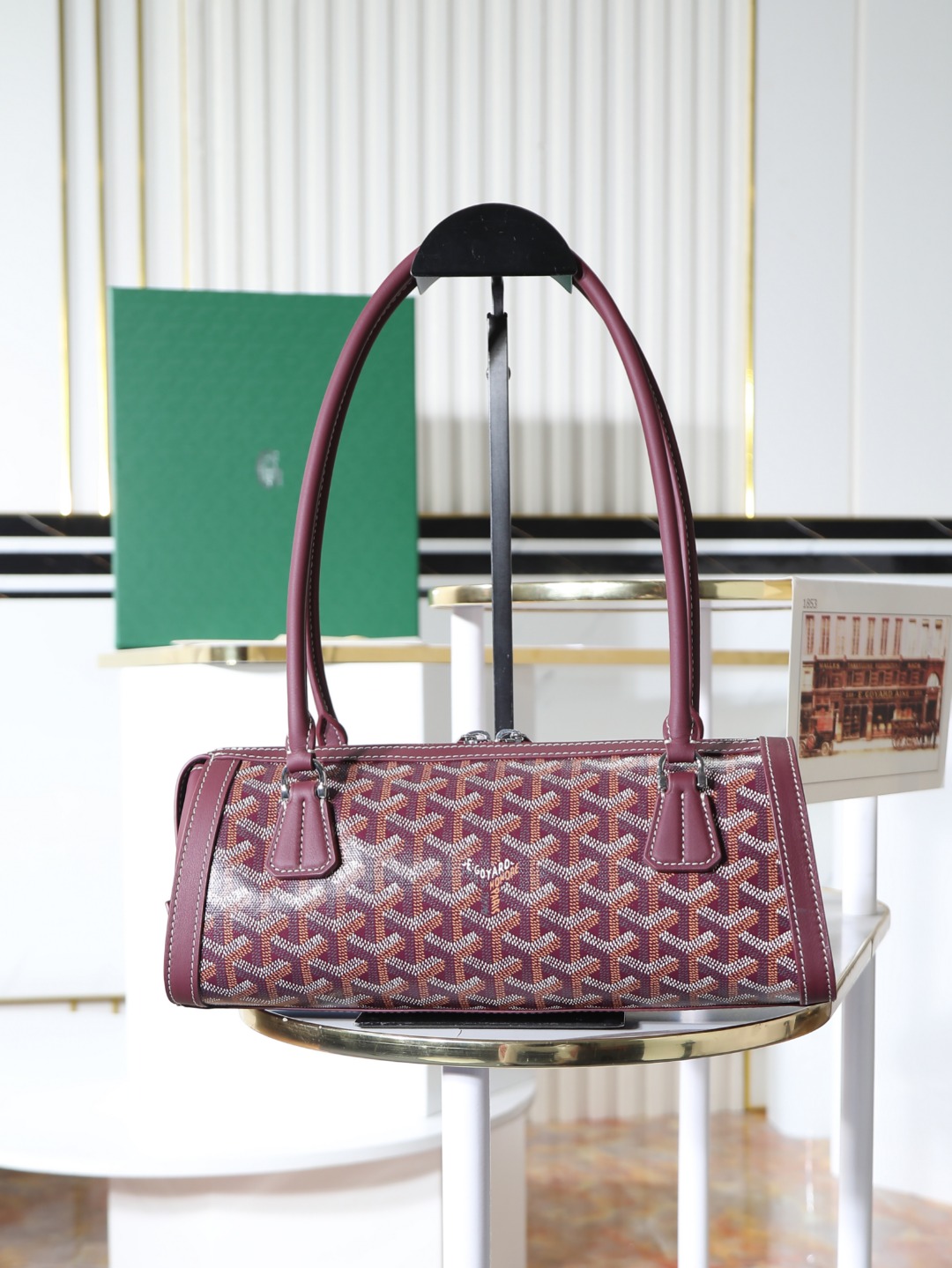 GOYARD 戈雅法棍 Bonbonniere (Canvas and Leather) — Baguette Bag-F0-BONBONPMLTY