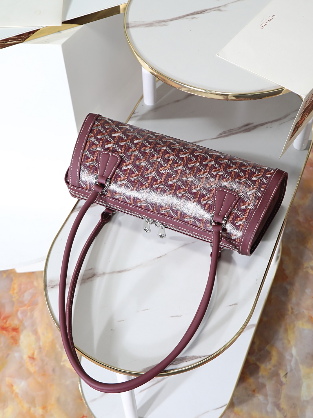 GOYARD 戈雅法棍 Bonbonniere (Canvas and Leather) — Baguette Bag-F0-BONBONPMLTY