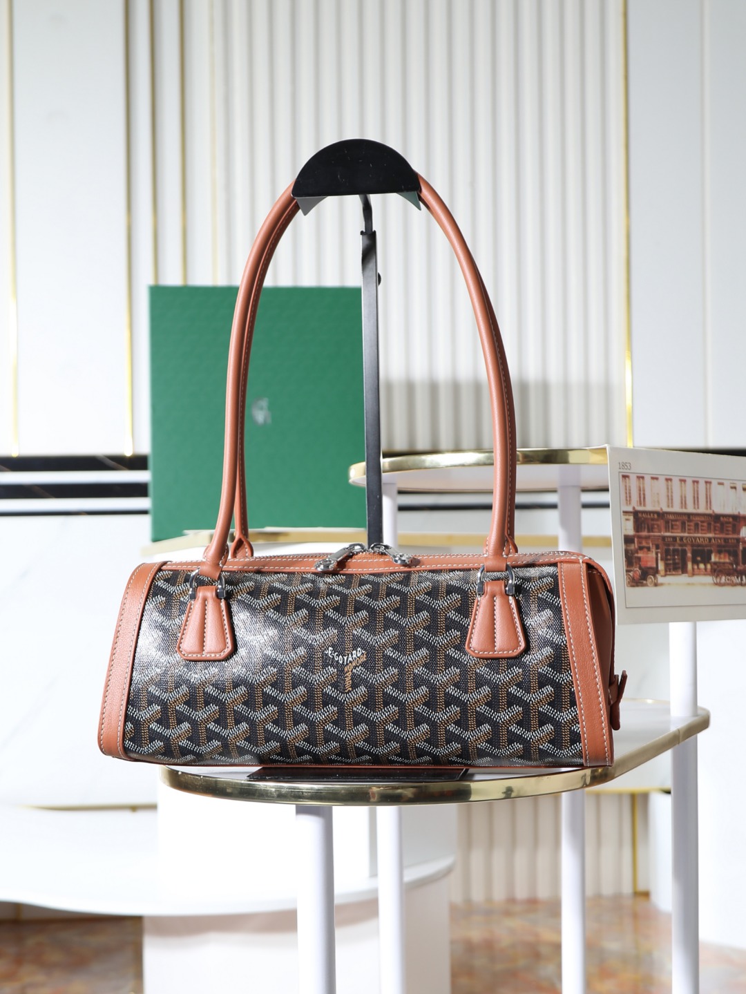 GOYARD 戈雅法棍 Bonbonniere (Canvas and Leather) — Baguette Bag-F0-BONBONPMLTY