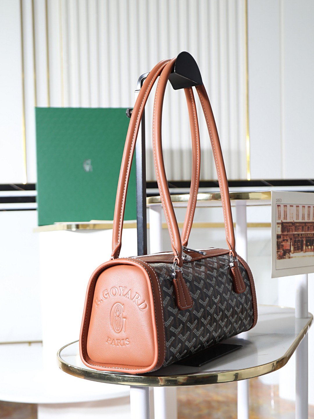 GOYARD 戈雅法棍 Bonbonniere (Canvas and Leather) — Baguette Bag-F0-BONBONPMLTY