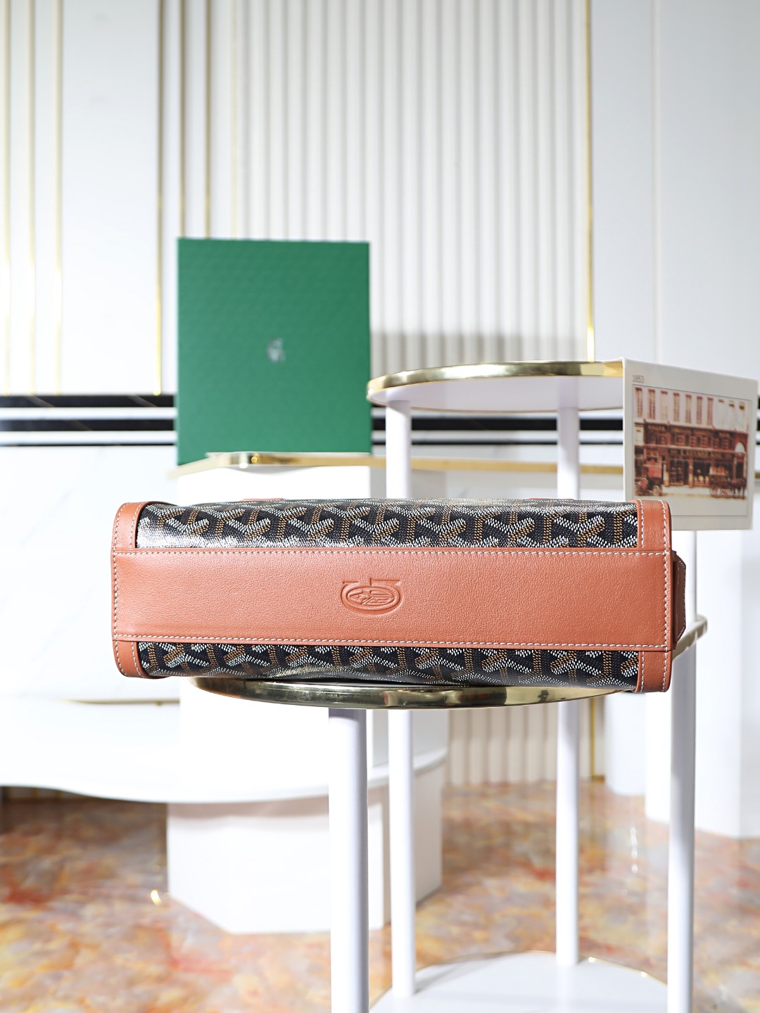 GOYARD 戈雅法棍 Bonbonniere (Canvas and Leather) — Baguette Bag-F0-BONBONPMLTY