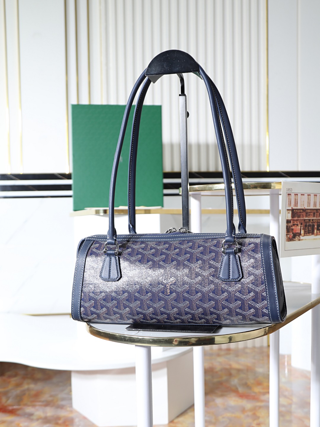 GOYARD 戈雅法棍 Bonbonniere (Canvas and Leather) — Baguette Bag-F0-BONBONPMLTY