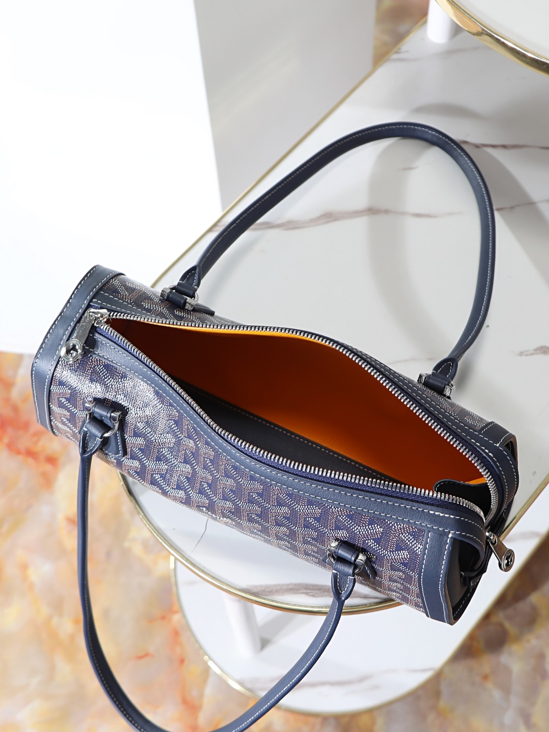 GOYARD 戈雅法棍 Bonbonniere (Canvas and Leather) — Baguette Bag-F0-BONBONPMLTY