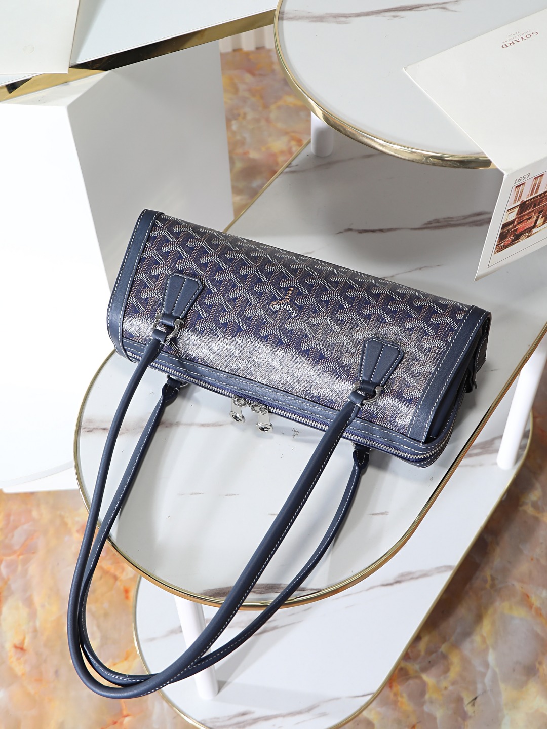 GOYARD 戈雅法棍 Bonbonniere (Canvas and Leather) — Baguette Bag-F0-BONBONPMLTY