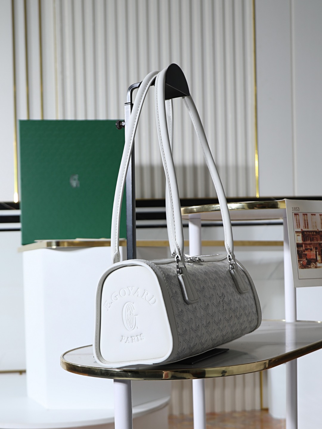 GOYARD 戈雅法棍 Bonbonniere (Canvas and Leather) — Baguette Bag-F0-BONBONPMLTY