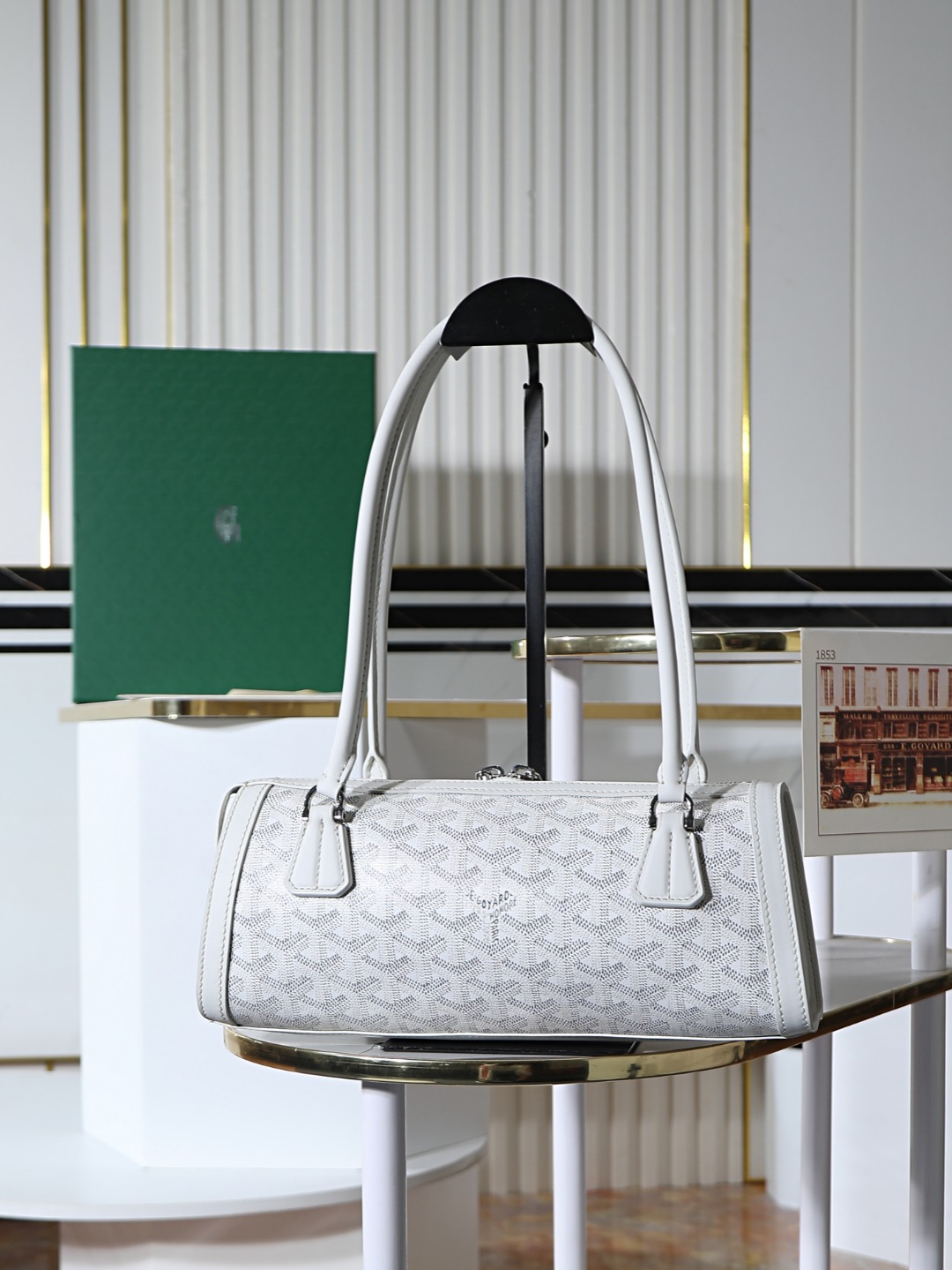 GOYARD 戈雅法棍 Bonbonniere (Canvas and Leather) — Baguette Bag-F0-BONBONPMLTY