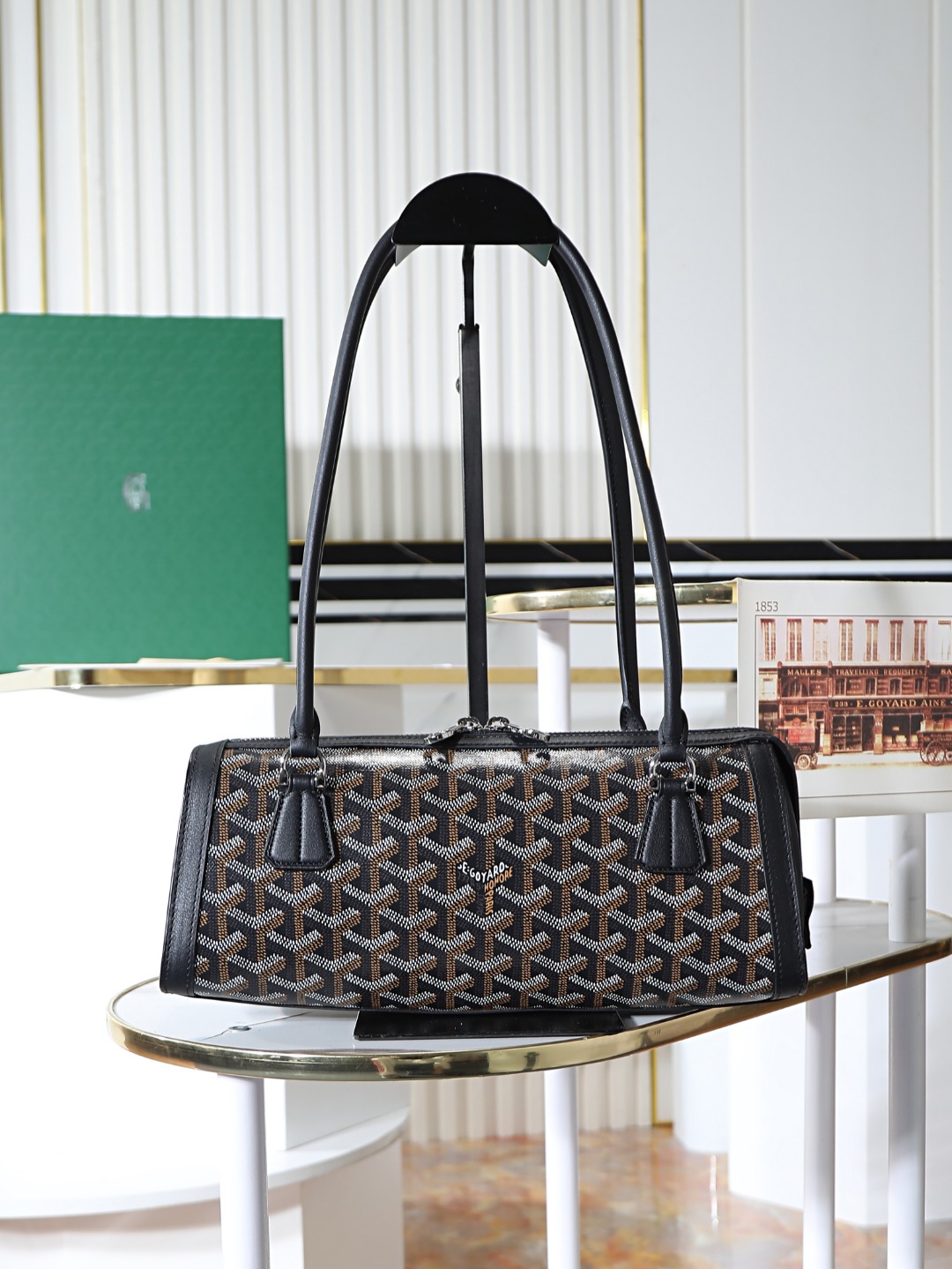 GOYARD 戈雅法棍 Bonbonniere (Canvas and Leather) — Baguette Bag-F0-BONBONPMLTY