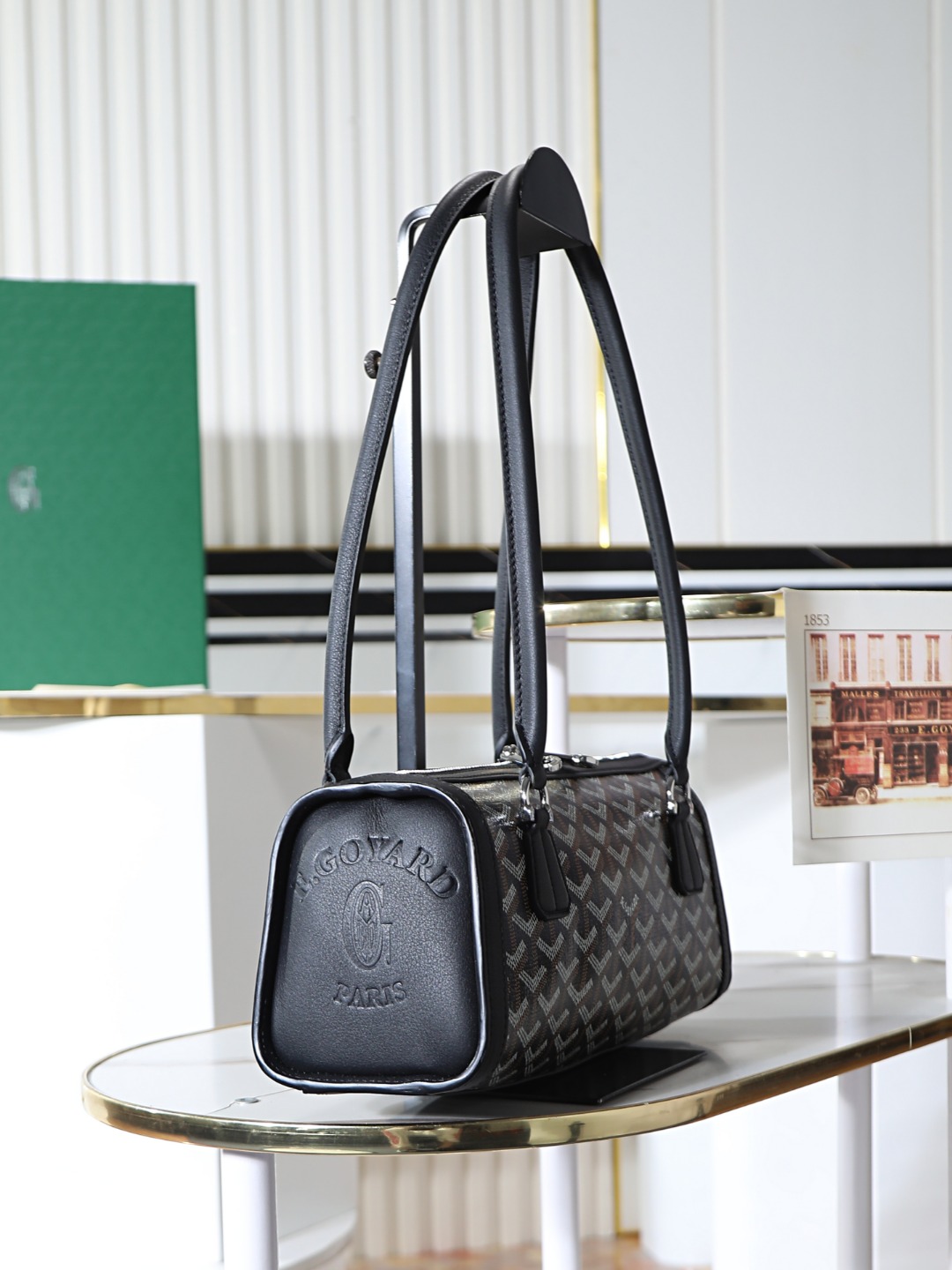 GOYARD 戈雅法棍 Bonbonniere (Canvas and Leather) — Baguette Bag-F0-BONBONPMLTY