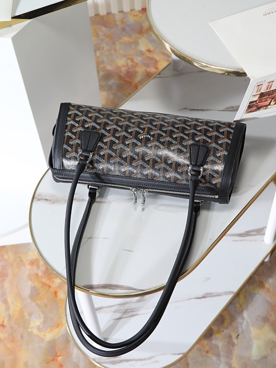 GOYARD 戈雅法棍 Bonbonniere (Canvas and Leather) — Baguette Bag-F0-BONBONPMLTY