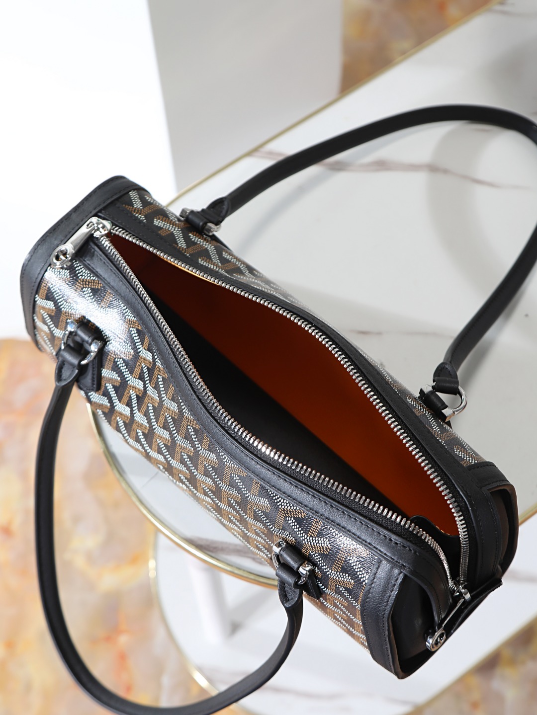 GOYARD 戈雅法棍 Bonbonniere (Canvas and Leather) — Baguette Bag-F0-BONBONPMLTY
