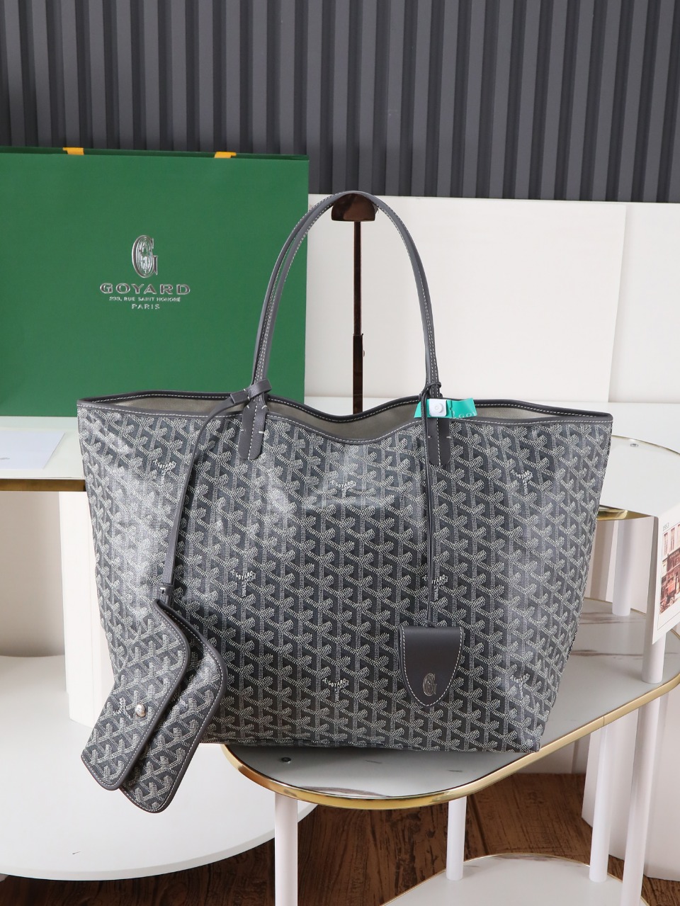 GOYARD 戈雅托特 Saint Louis  (Canvas and Leather) — Large Tote Bag-F0- STLCROGMLTY-51CL51P