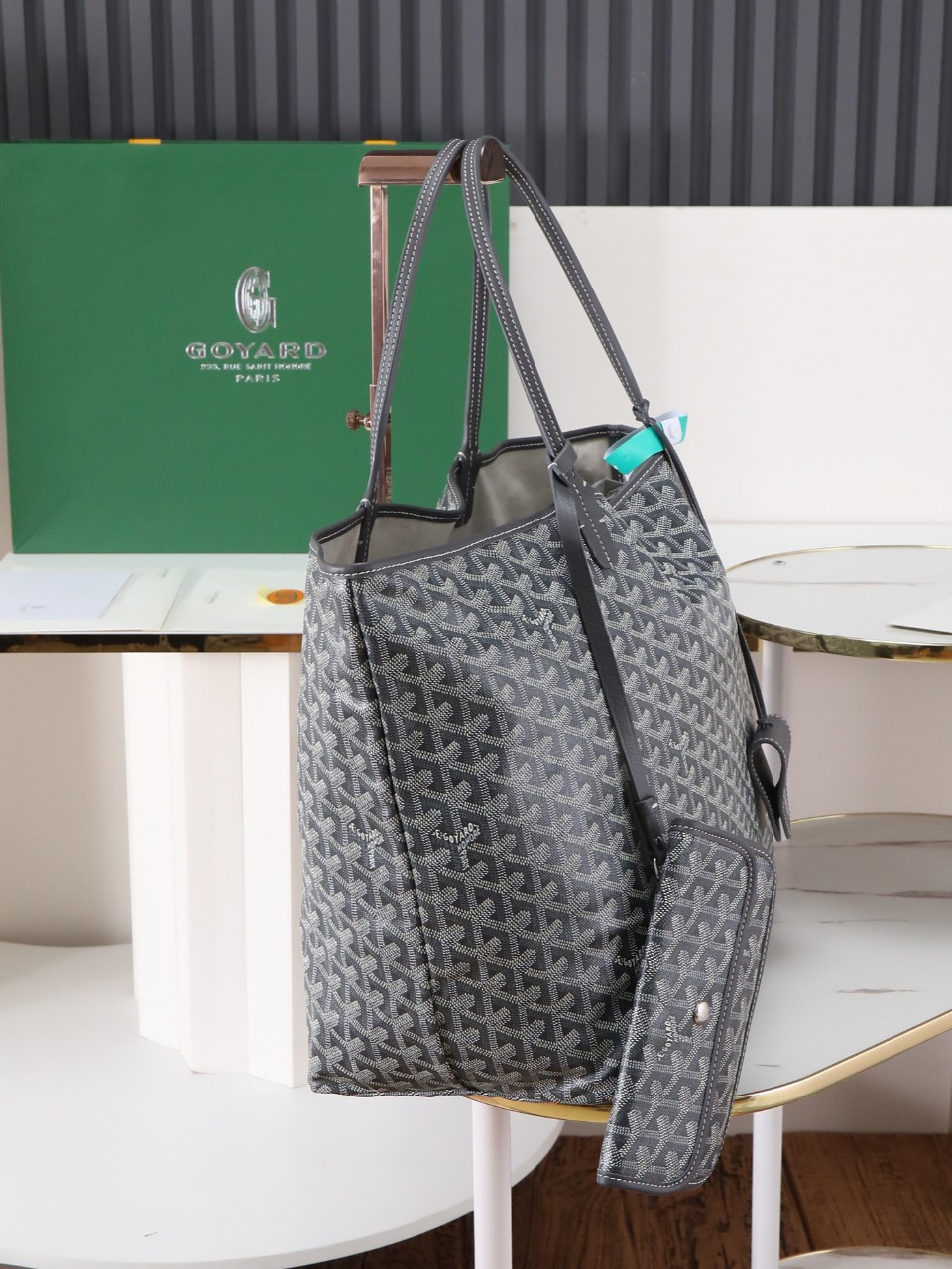 GOYARD 戈雅托特 Saint Louis  (Canvas and Leather) — Large Tote Bag-F0- STLCROGMLTY-51CL51P