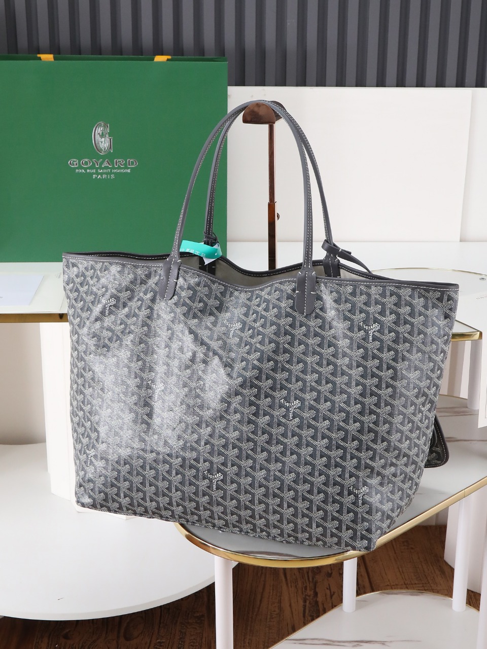 GOYARD 戈雅托特 Saint Louis  (Canvas and Leather) — Large Tote Bag-F0- STLCROGMLTY-51CL51P