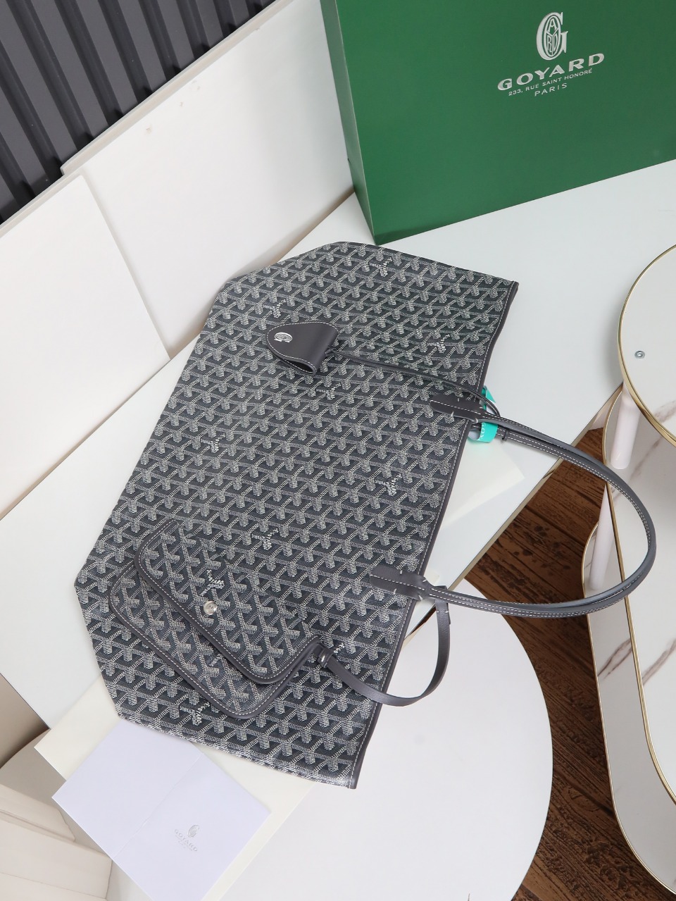 GOYARD 戈雅托特 Saint Louis  (Canvas and Leather) — Large Tote Bag-F0- STLCROGMLTY-51CL51P
