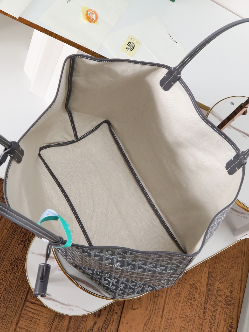 GOYARD 戈雅托特 Saint Louis  (Canvas and Leather) — Large Tote Bag-F0- STLCROGMLTY-51CL51P