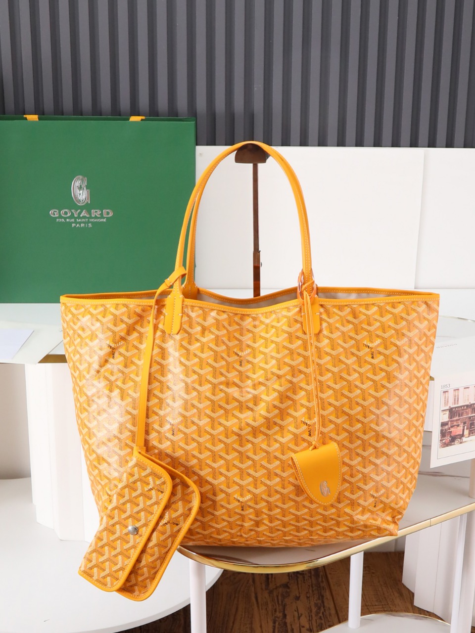 GOYARD 戈雅托特 Saint Louis  (Canvas and Leather) — Large Tote Bag-F0- STLCROGMLTY-08CL08P