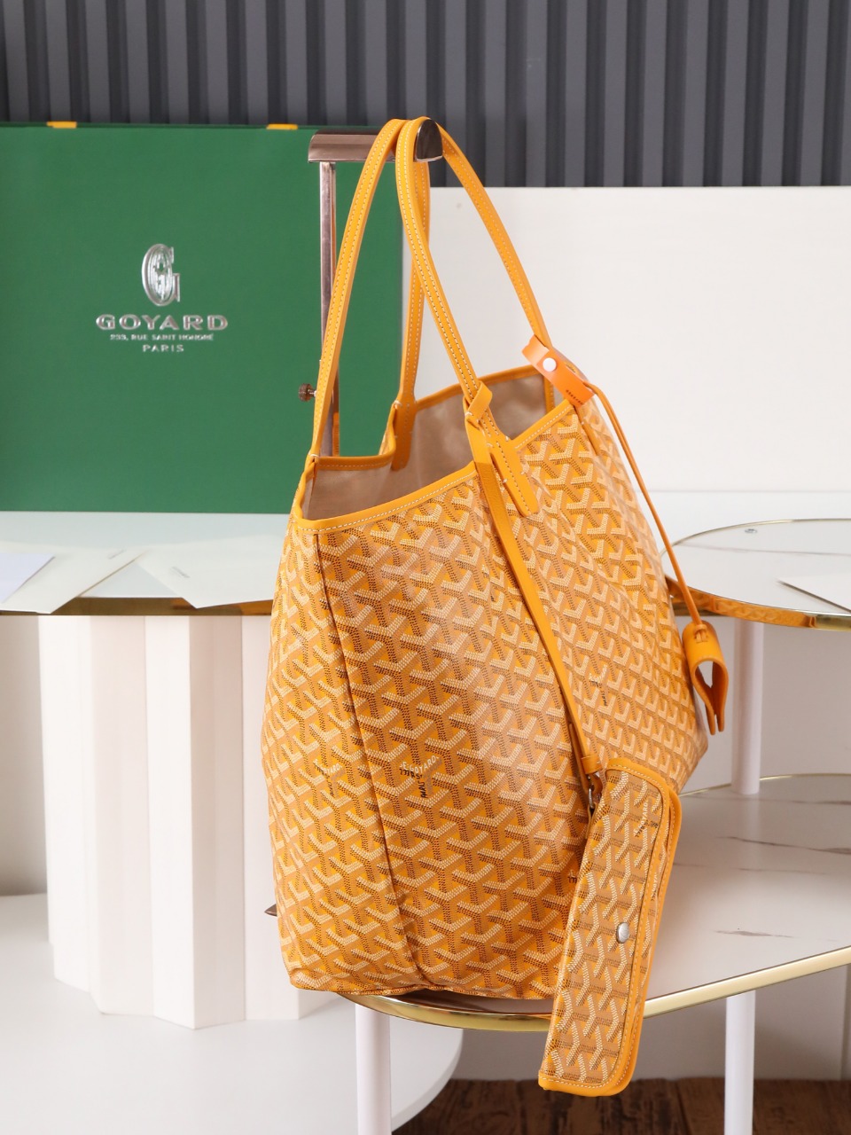 GOYARD 戈雅托特 Saint Louis  (Canvas and Leather) — Large Tote Bag-F0- STLCROGMLTY-08CL08P