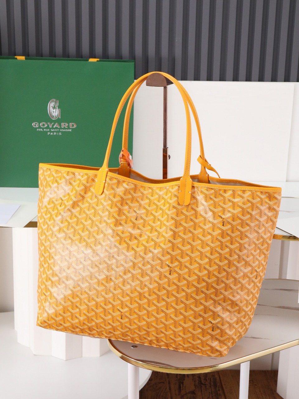 GOYARD 戈雅托特 Saint Louis  (Canvas and Leather) — Large Tote Bag-F0- STLCROGMLTY-08CL08P