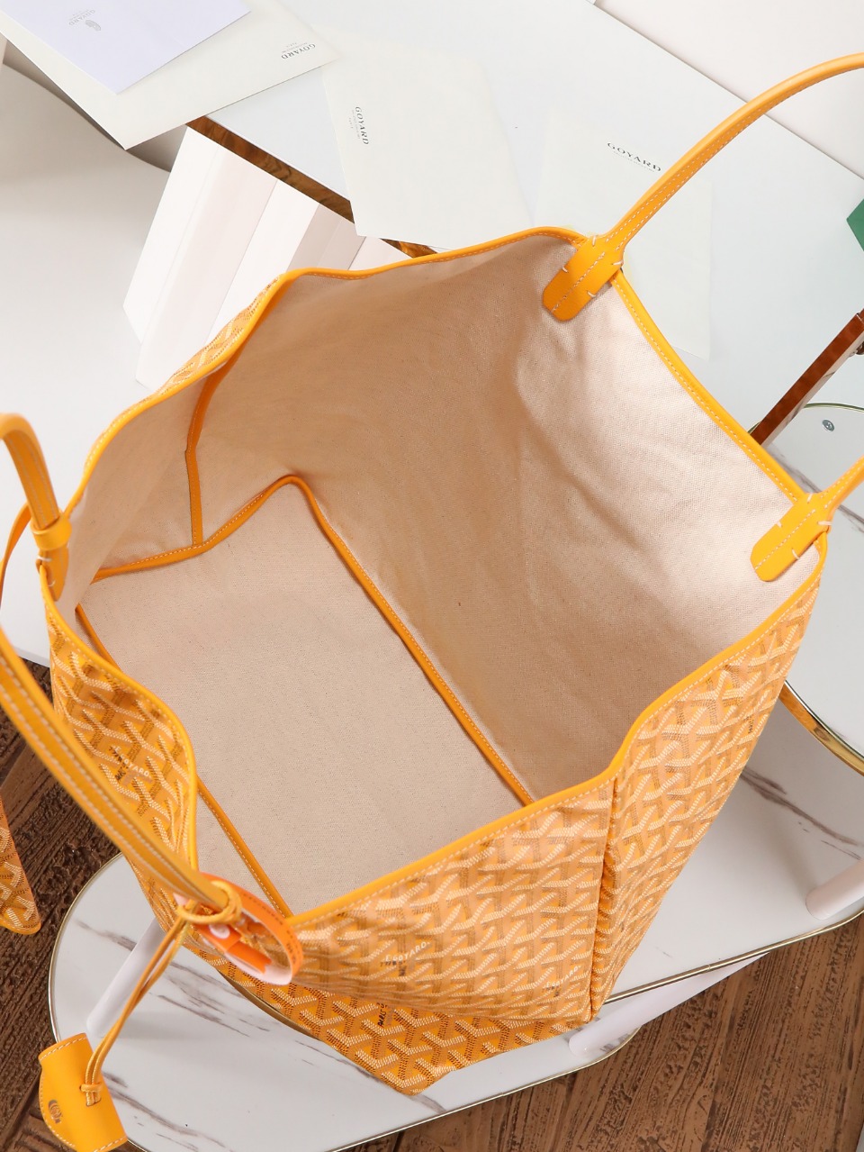 GOYARD 戈雅托特 Saint Louis  (Canvas and Leather) — Large Tote Bag-F0- STLCROGMLTY-08CL08P