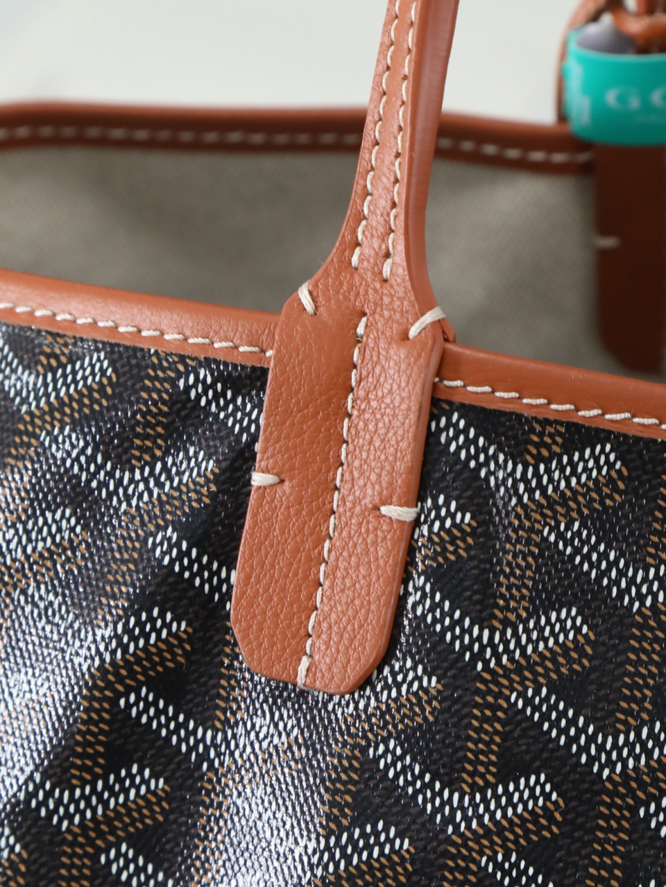 GOYARD 戈雅托特 Saint Louis  (Canvas and Leather) — Large Tote Bag-F0- STLCROGMLTY-01CL03P