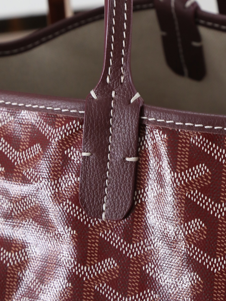 GOYARD 戈雅托特 Saint Louis  (Canvas and Leather) — Large Tote Bag-F0- STLCROGMLTY-33CL33P