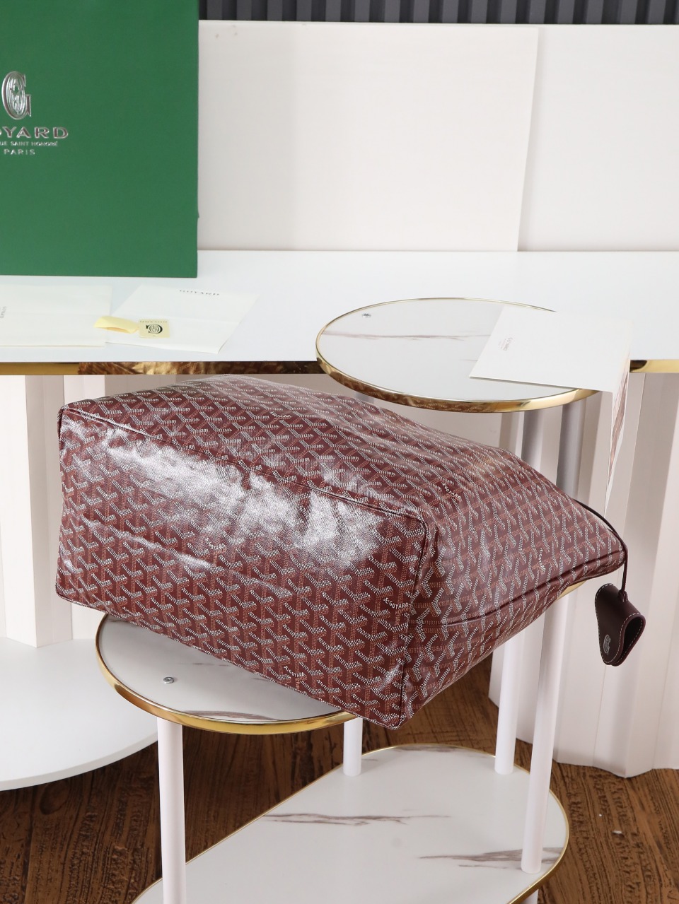 GOYARD 戈雅托特 Saint Louis  (Canvas and Leather) — Large Tote Bag-F0- STLCROGMLTY-33CL33P