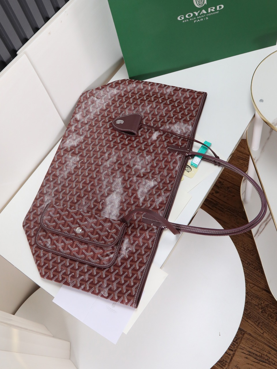 GOYARD 戈雅托特 Saint Louis  (Canvas and Leather) — Large Tote Bag-F0- STLCROGMLTY-33CL33P