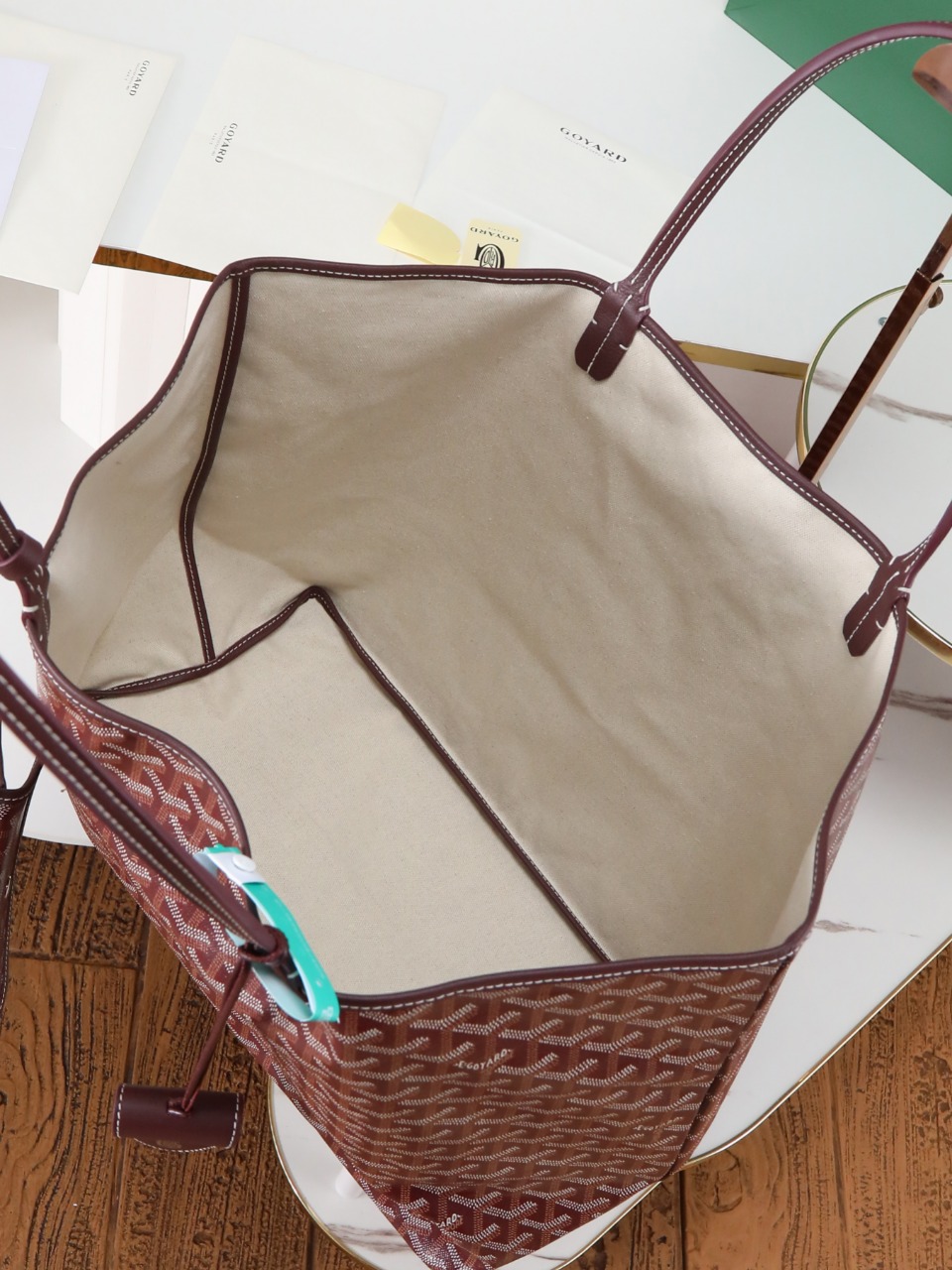 GOYARD 戈雅托特 Saint Louis  (Canvas and Leather) — Large Tote Bag-F0- STLCROGMLTY-33CL33P