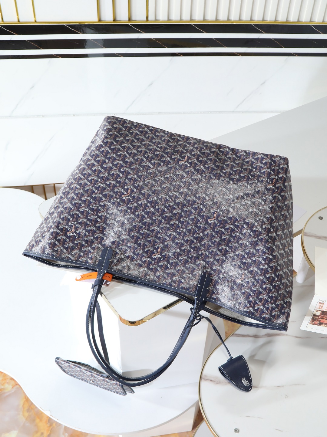 GOYARD 戈雅托特 Saint Louis  (Canvas and Leather) — Large Tote Bag-F0- STLCROGMLTY-12CL12P