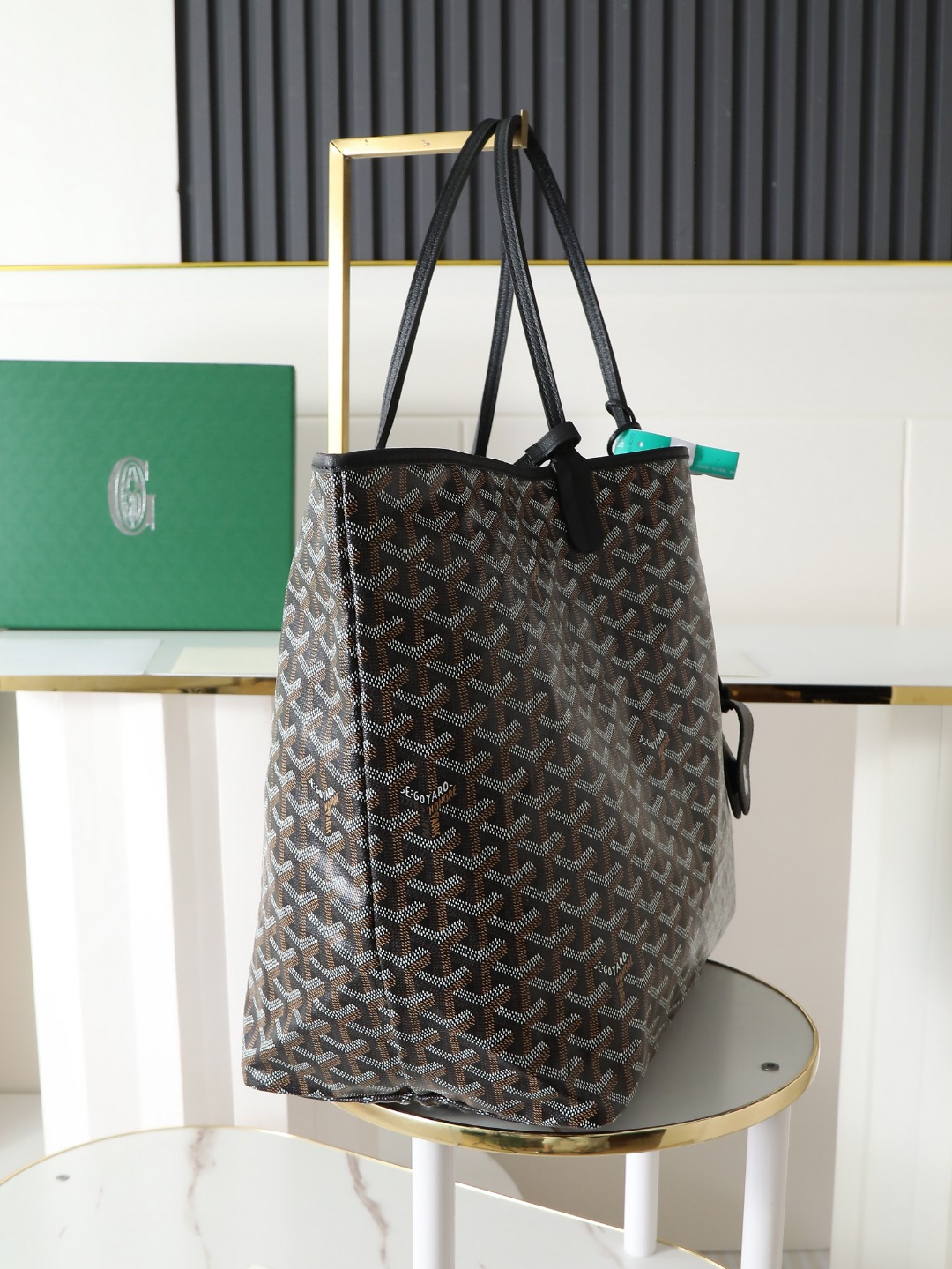 GOYARD 戈雅托特 Saint Louis  (Canvas and Leather) — Large Tote Bag-F0- STLCROGMLTY-50CL50P
