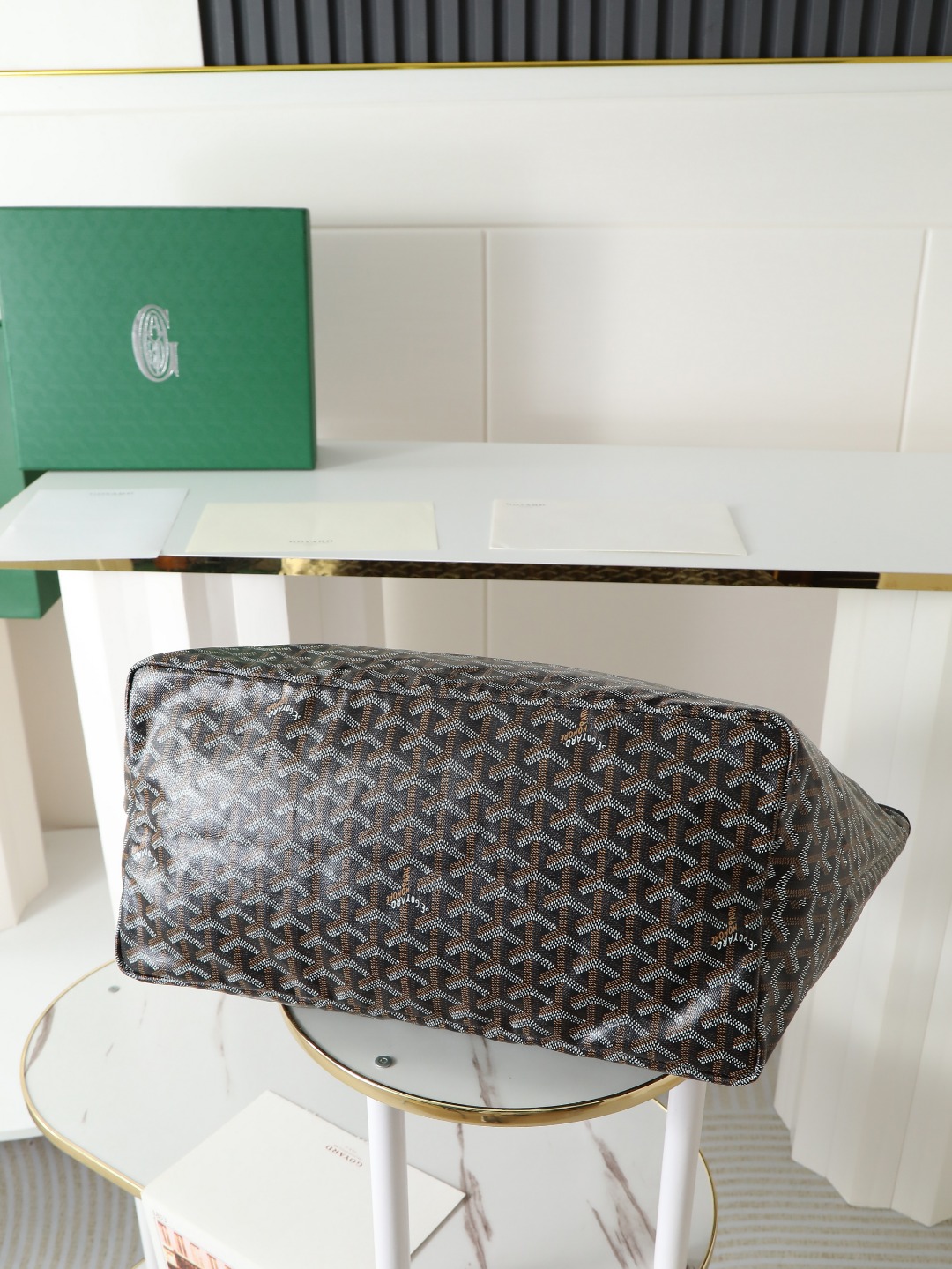 GOYARD 戈雅托特 Saint Louis  (Canvas and Leather) — Large Tote Bag-F0- STLCROGMLTY-50CL50P
