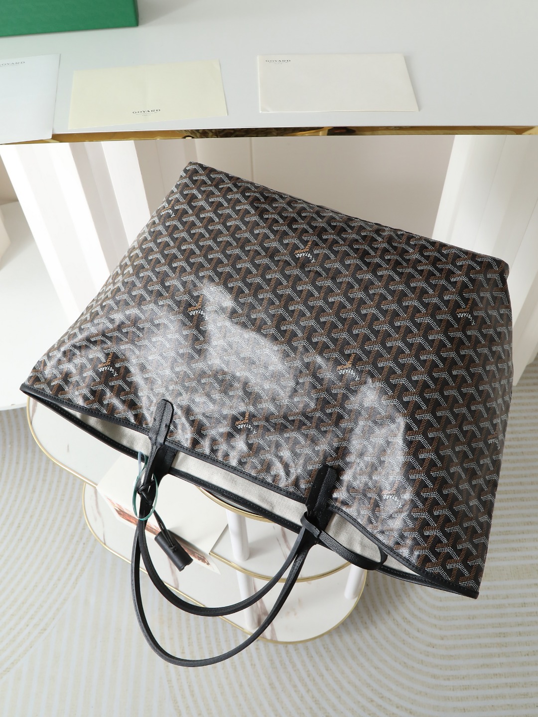 GOYARD 戈雅托特 Saint Louis  (Canvas and Leather) — Large Tote Bag-F0- STLCROGMLTY-50CL50P