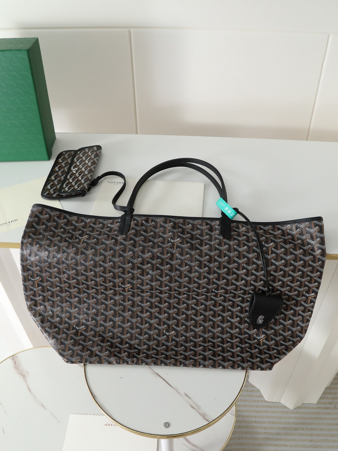 GOYARD 戈雅托特 Saint Louis  (Canvas and Leather) — Large Tote Bag-F0- STLCROGMLTY-50CL50P