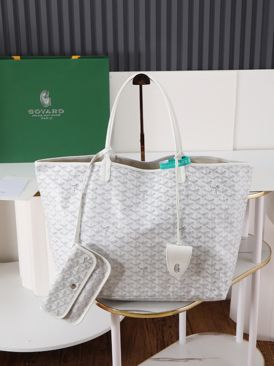 GOYARD 戈雅托特 Saint Louis  (Canvas and Leather) — Large Tote Bag-F0- STLCROGMLTY-50CL50P