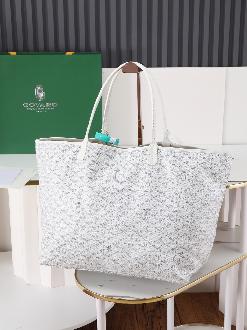 GOYARD 戈雅托特 Saint Louis  (Canvas and Leather) — Large Tote Bag-F0- STLCROGMLTY-50CL50P