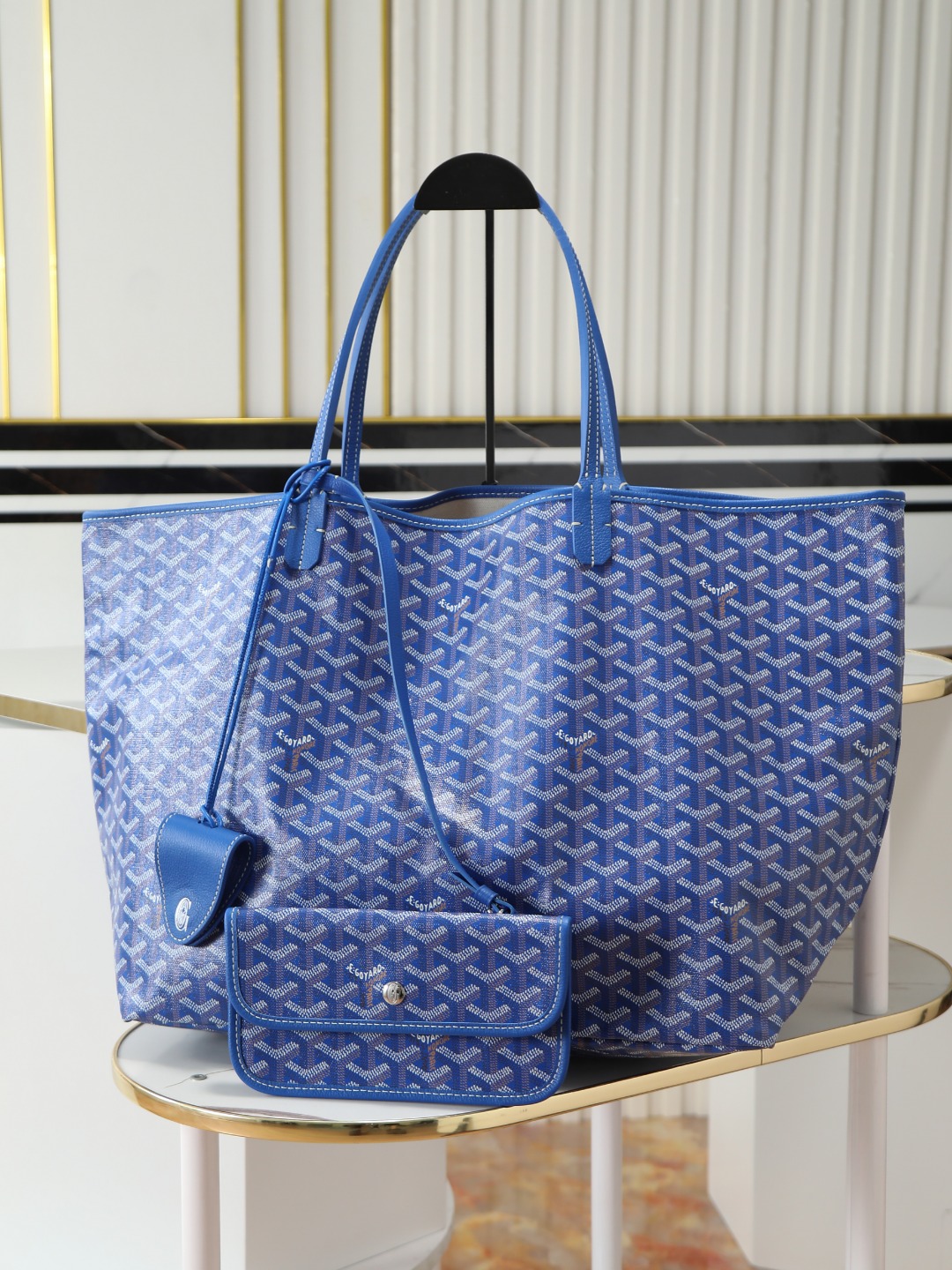 GOYARD 戈雅托特 Saint Louis  (Canvas and Leather) — Large Tote Bag-F0- STLCROGMLTY