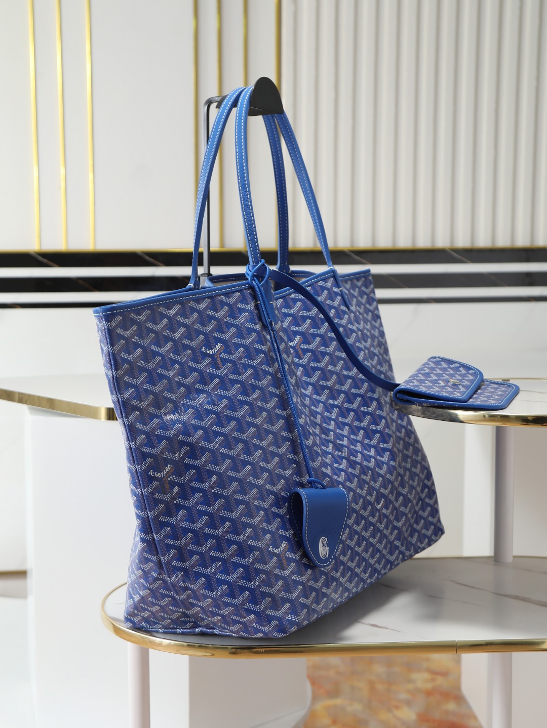 GOYARD 戈雅托特 Saint Louis  (Canvas and Leather) — Large Tote Bag-F0- STLCROGMLTY