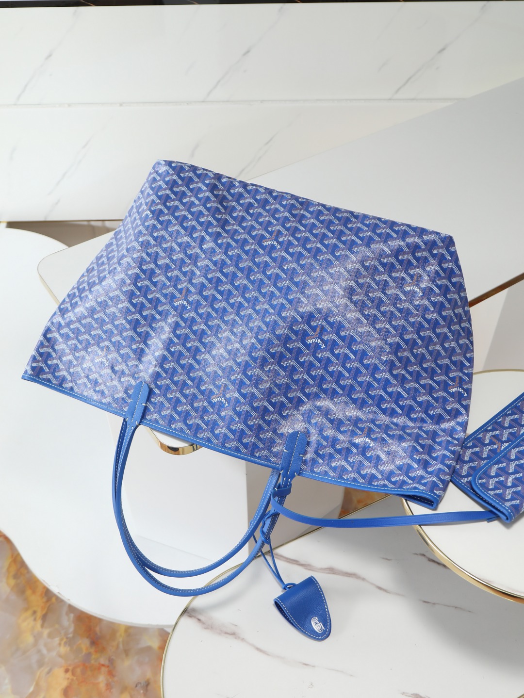 GOYARD 戈雅托特 Saint Louis  (Canvas and Leather) — Large Tote Bag-F0- STLCROGMLTY