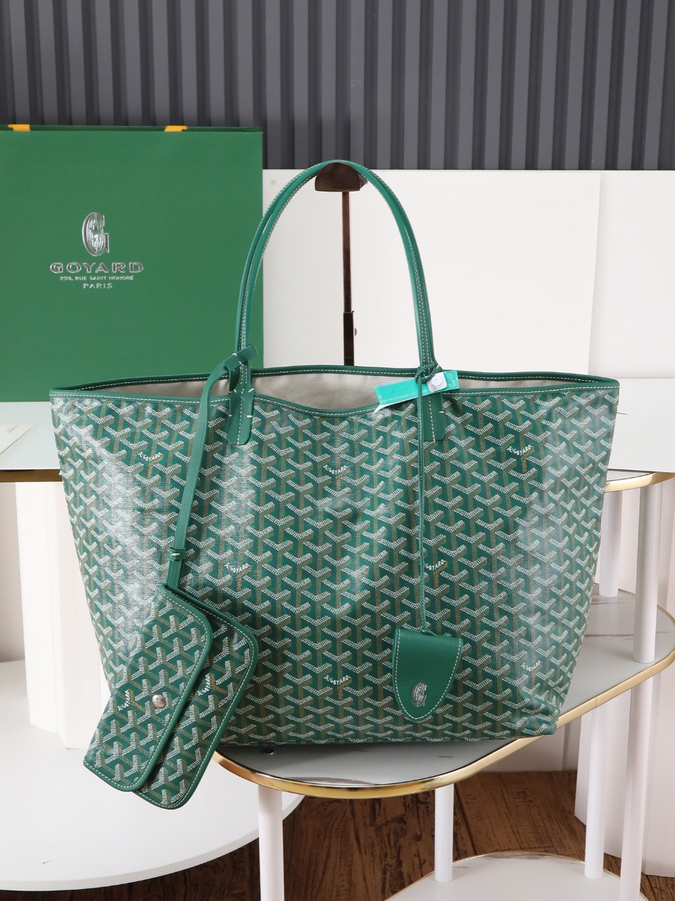 GOYARD 戈雅托特 Saint Louis  (Canvas and Leather) — Large Tote Bag-F0- STLCROGMLTY-09CL09P