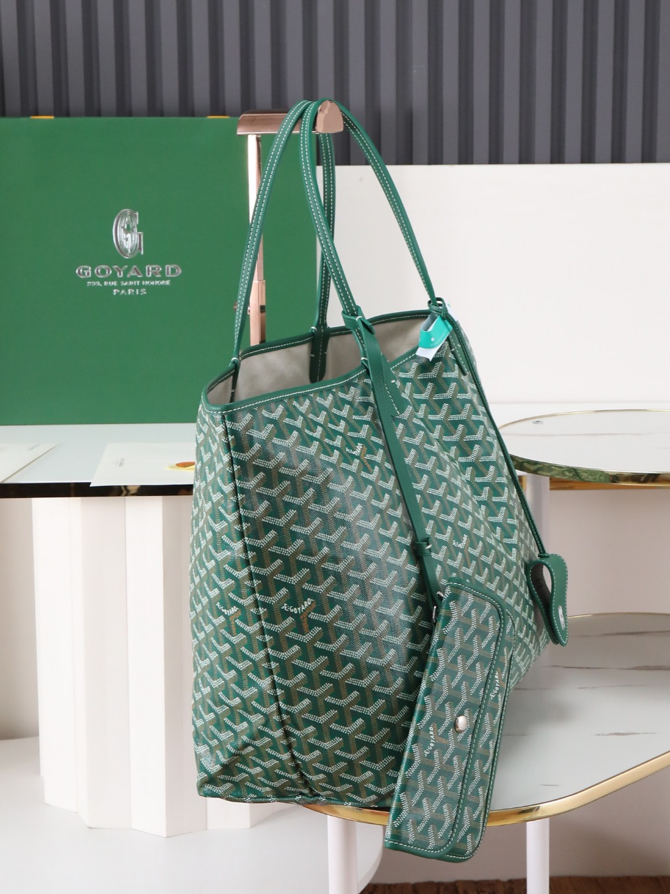 GOYARD 戈雅托特 Saint Louis  (Canvas and Leather) — Large Tote Bag-F0- STLCROGMLTY-09CL09P