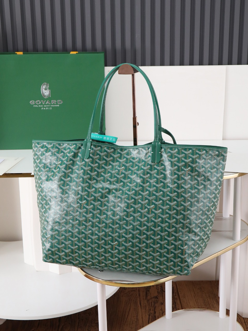 GOYARD 戈雅托特 Saint Louis  (Canvas and Leather) — Large Tote Bag-F0- STLCROGMLTY-09CL09P