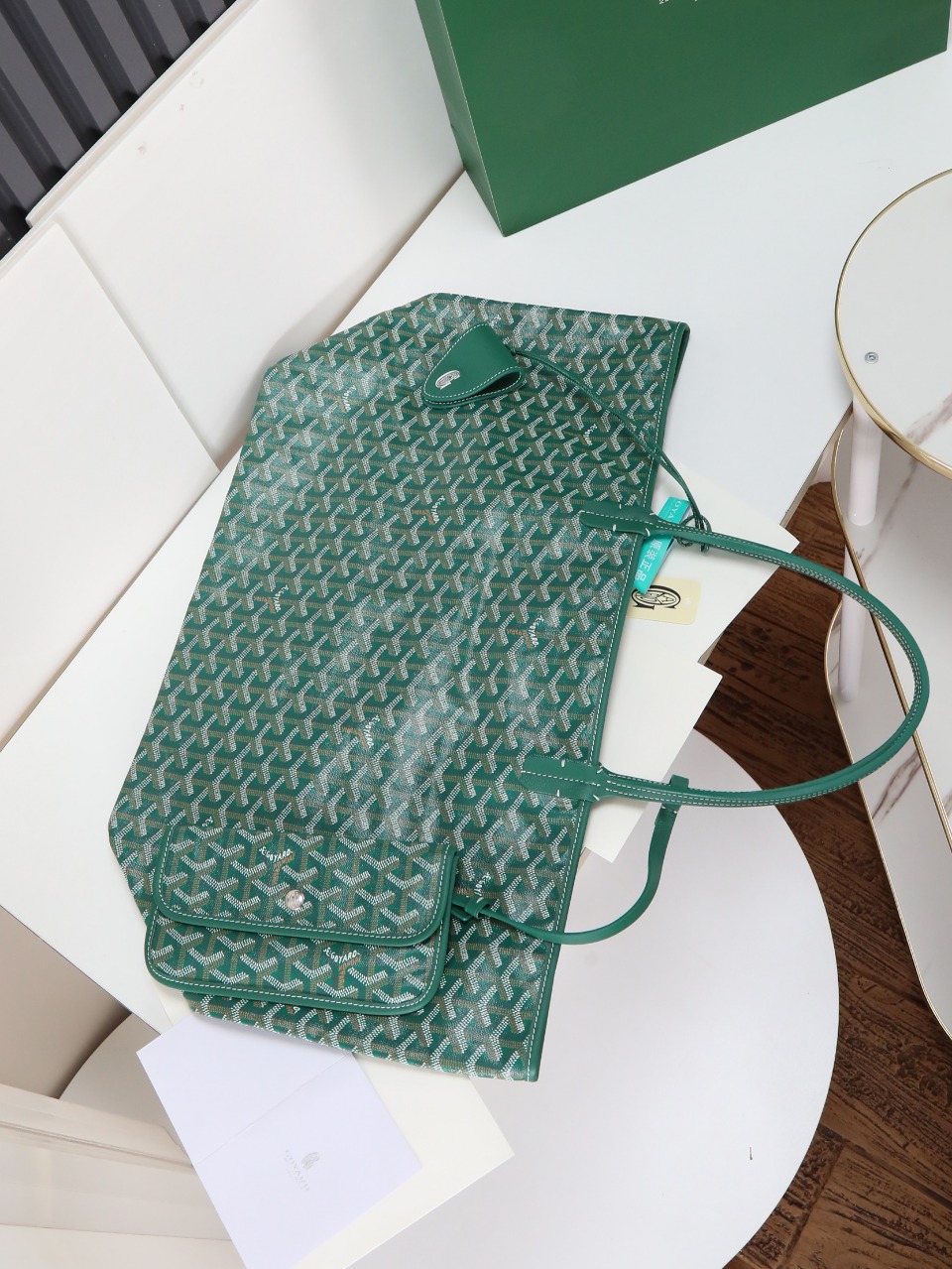 GOYARD 戈雅托特 Saint Louis  (Canvas and Leather) — Large Tote Bag-F0- STLCROGMLTY-09CL09P