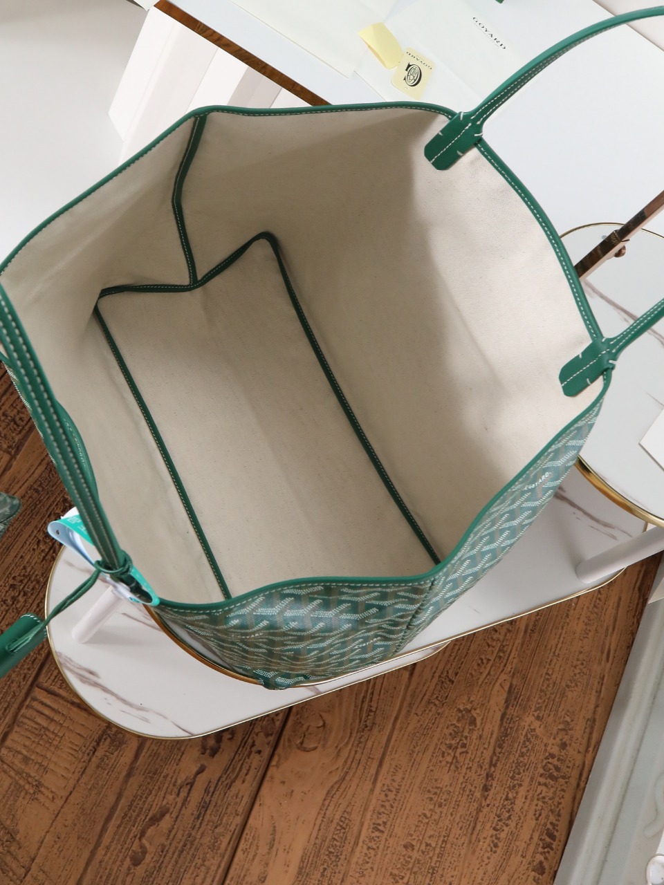GOYARD 戈雅托特 Saint Louis  (Canvas and Leather) — Large Tote Bag-F0- STLCROGMLTY-09CL09P