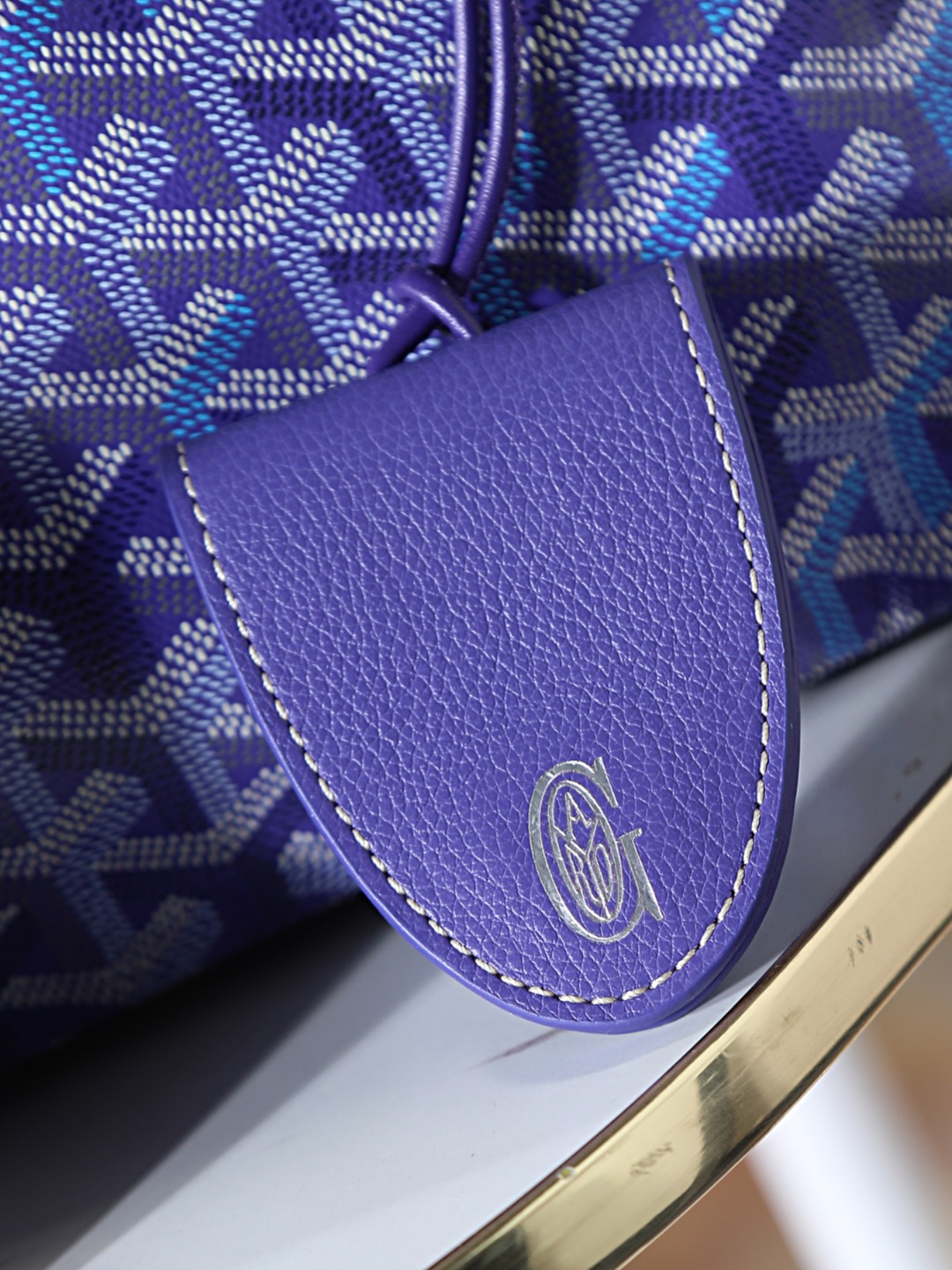 34CM GOYARD 戈雅托特 Saint Louis  (Canvas and Leather) — Small Tote Bag-F0-STLCROPMLTY
