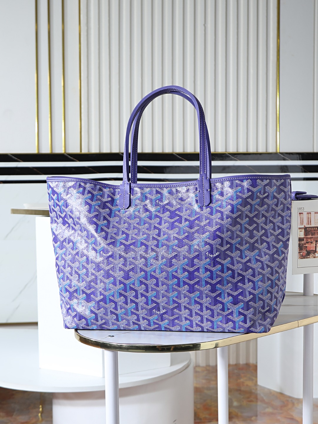 34CM GOYARD 戈雅托特 Saint Louis  (Canvas and Leather) — Small Tote Bag-F0-STLCROPMLTY