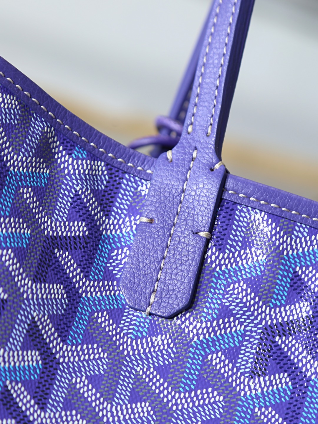34CM GOYARD 戈雅托特 Saint Louis  (Canvas and Leather) — Small Tote Bag-F0-STLCROPMLTY