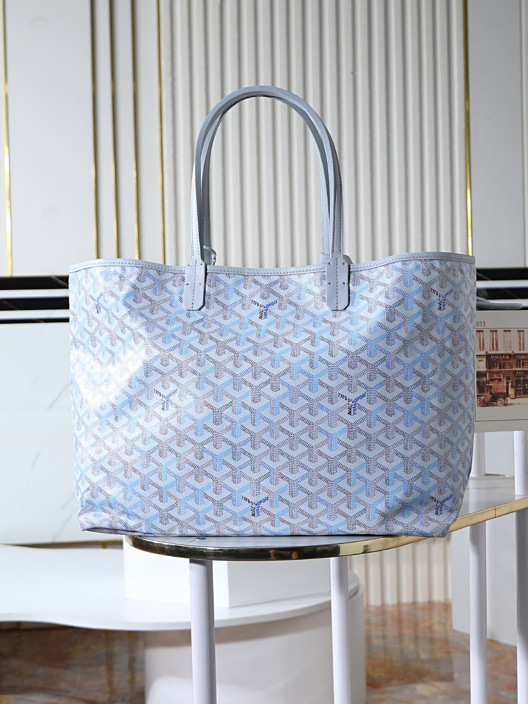 34CM GOYARD 戈雅托特 Saint Louis  (Canvas and Leather) — Small Tote Bag-F0-STLCROPMLTY